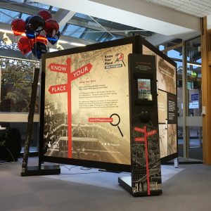 Know Your Place Exhibition installed at Taunton Library 