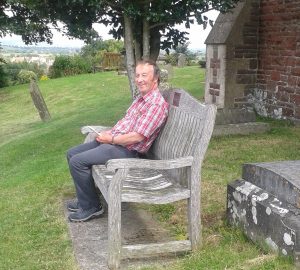 David enjoying the view across to the bridges