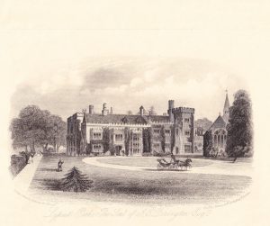 19th century print of Nether Lypiatt Park, Bisley near Stroud ‘the seat of J. E. Dorrington Esq’ (Gloucestershire Archives reference SRPrints/40_15GS)
