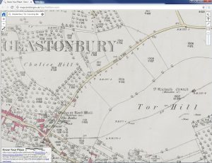 KYP Somerset screenshot of Glastonbury Tor on OS 1st edition
