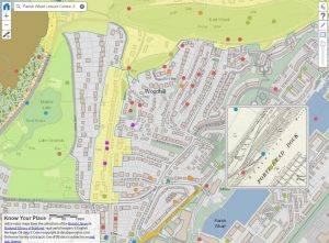 Parish Wharf in Portishead, with monuments and registered parks and gardens information on KYP. 